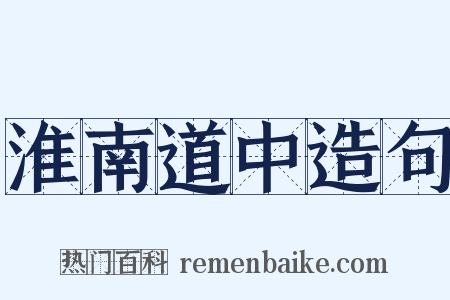 淮南道中造句是什么意思的图片